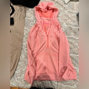 Neon pink 1/4 zip hoodie